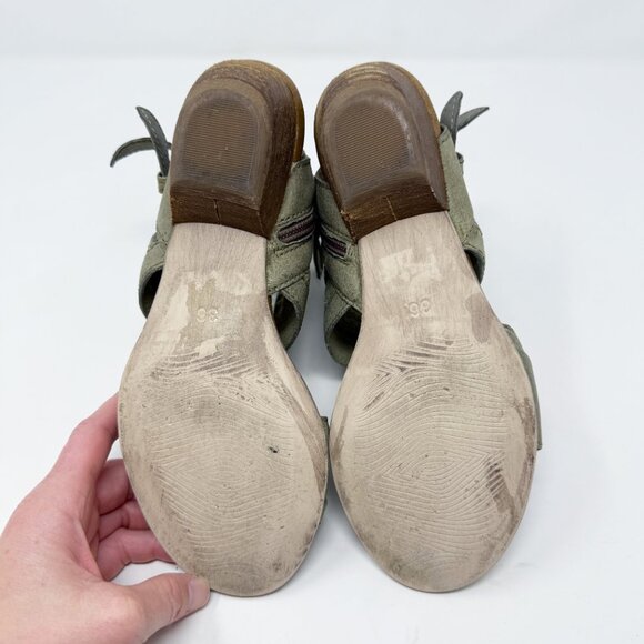 Miz Mooz Sage Green	Leather Sandals Women's Size EU 36/US Size 5.5-6 EUC - Picture 6 of 9